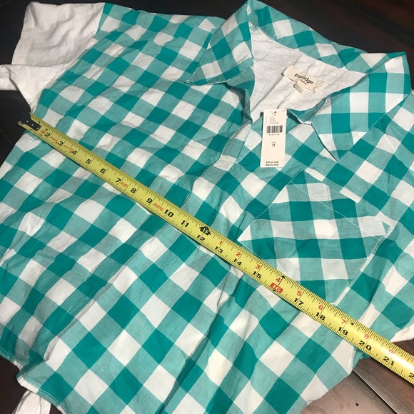 NWT Anthropologie Golda Gingham Tie-back Top. Size medium - Picture 3 of 7